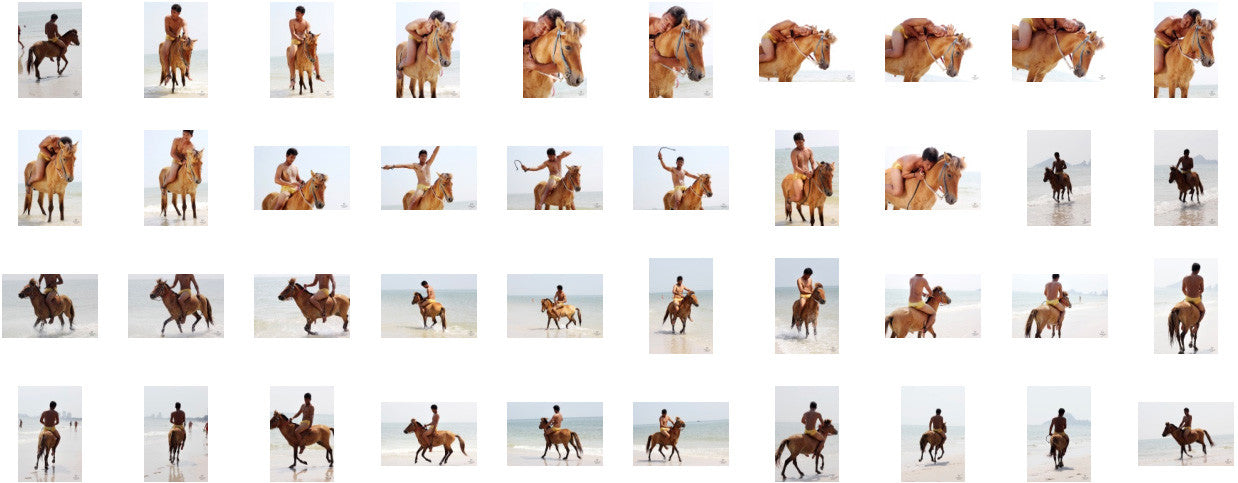 Leon in Golden Spandex Shorts Riding Bareback on Golden Pony, Part 1 - Riding.Vision