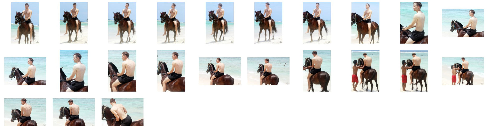 Franz in Black Shorts Riding on Brown Pony - Riding.Vision