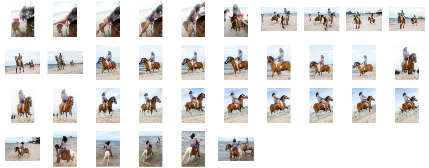 Nam in Hotpants Riding Bareback on Brown-White Pony, Part 1 - Riding.Vision