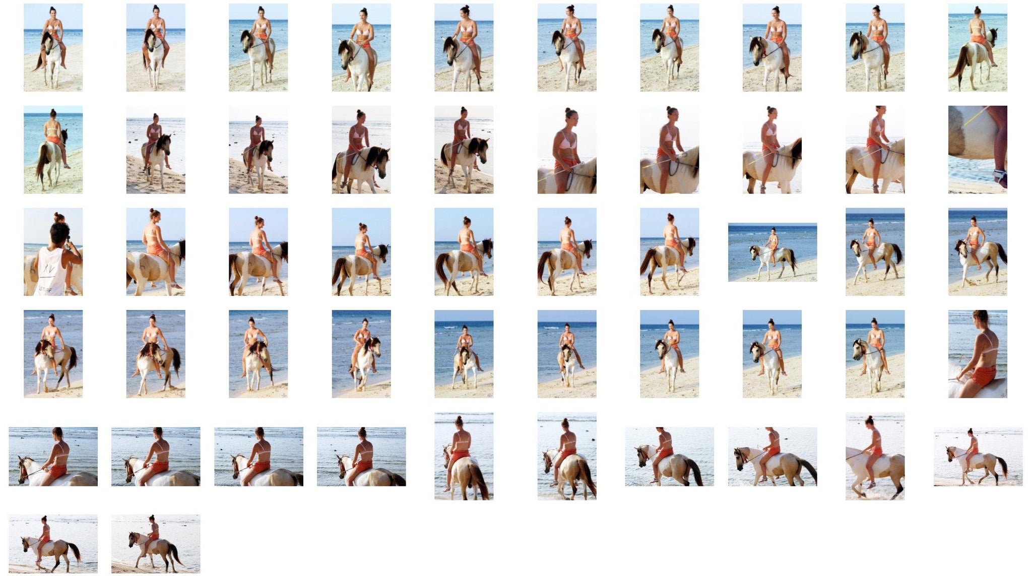 Petra in Bikini Riding Bareback on Buckskin Horse, Part 1 - Riding.Vision