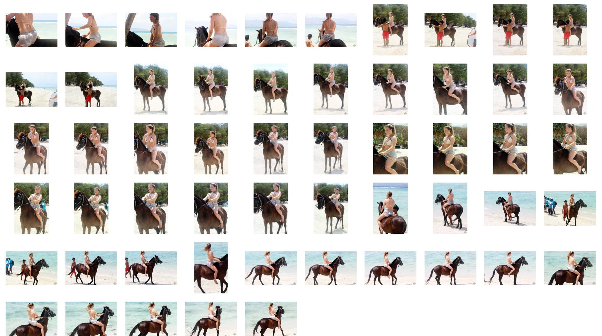 Lina in Salmon Skirt Riding Bareback on Brown Pony, Part 1 - Riding.Vision