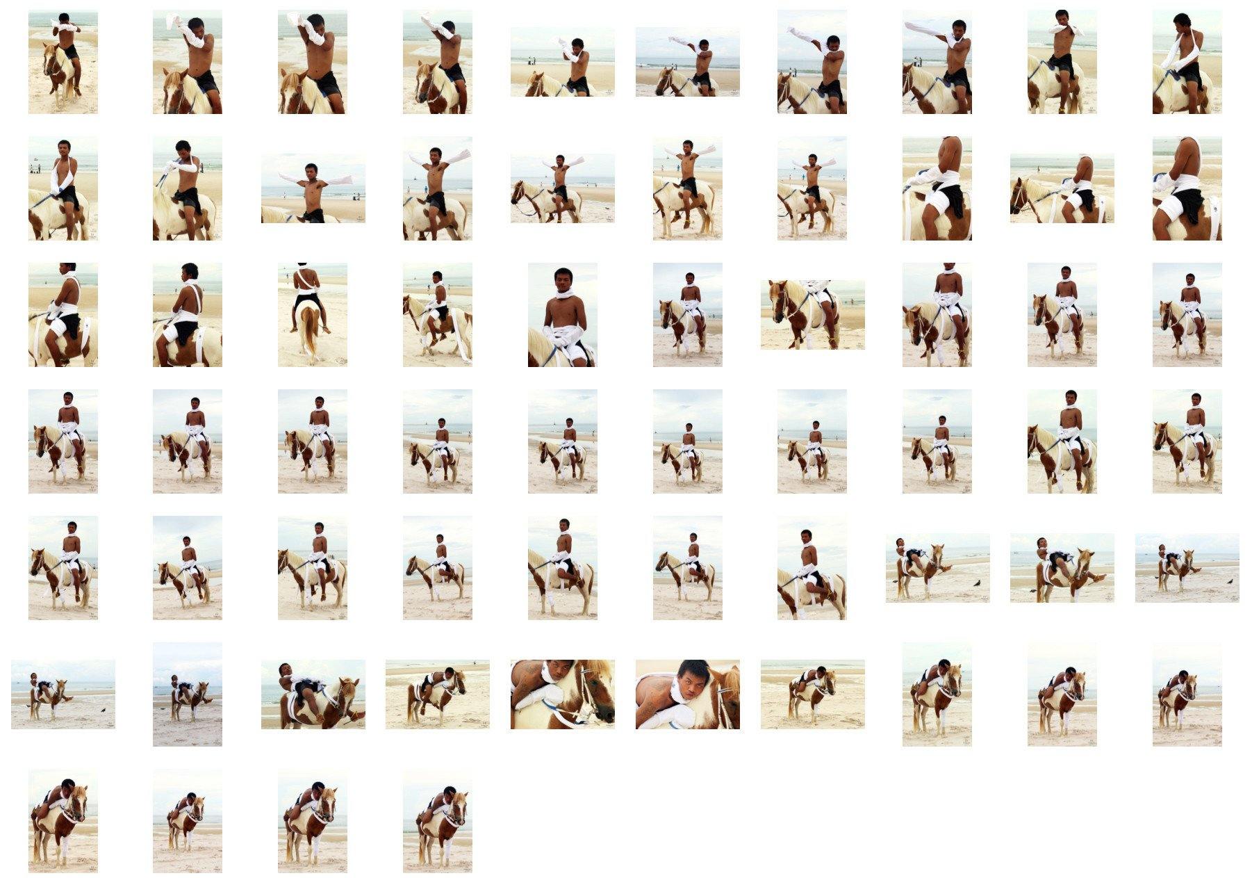 Chai S1 in Bandages and Latex Suit Riding Bareback on Pony - Riding.Vision