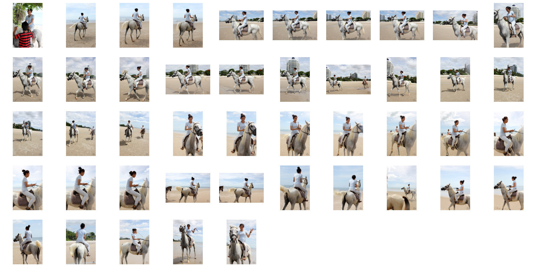 Som in Jodhpurs Riding with Saddle on White Arabian Horse, Part 1 - Riding.Vision