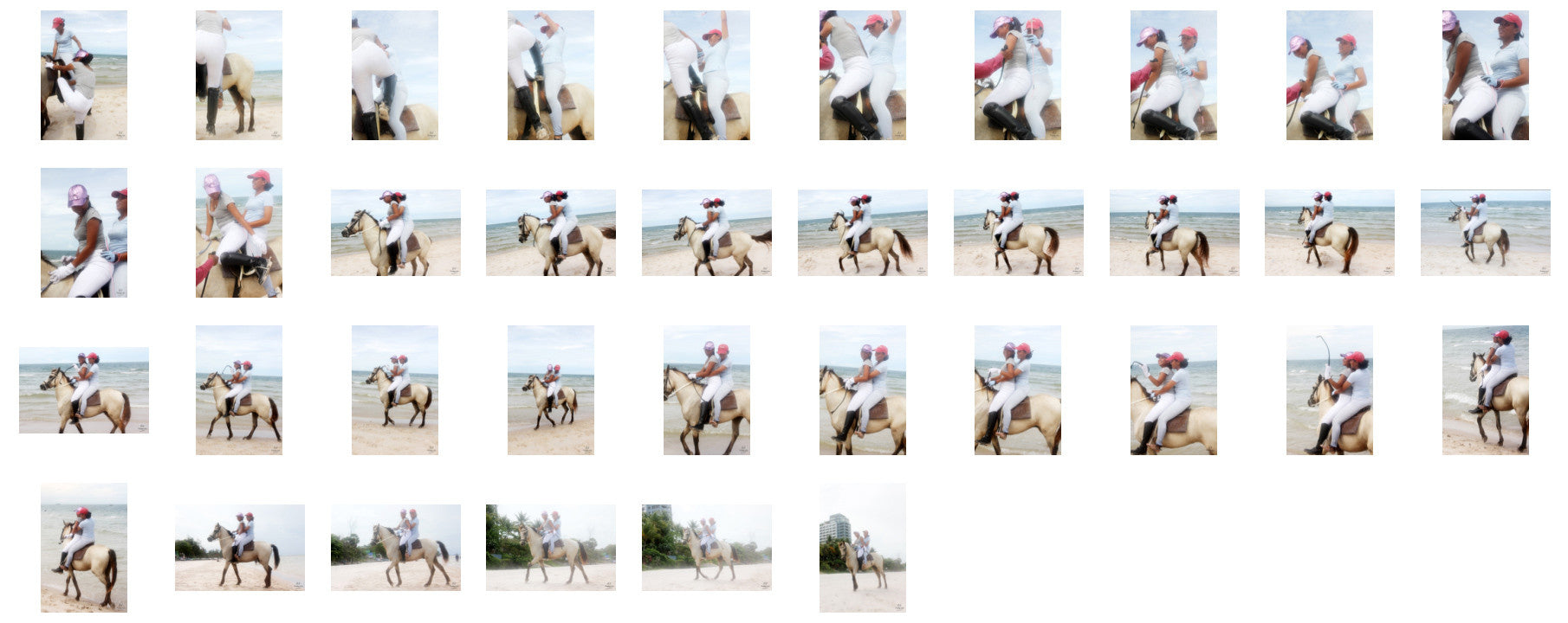 Nam and Titaporn Riding DOUBLE with Saddle on Buckskin Horse, Part 1 - Riding.Vision