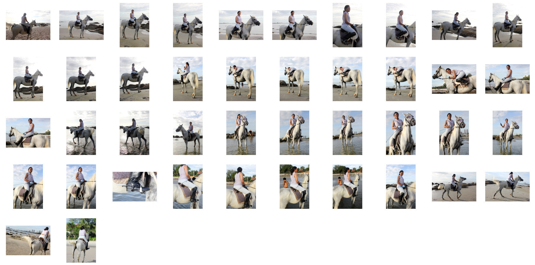 Nam in Jodhpurs Riding with Saddle on White Arabian Horse, Part 1 - Riding.Vision