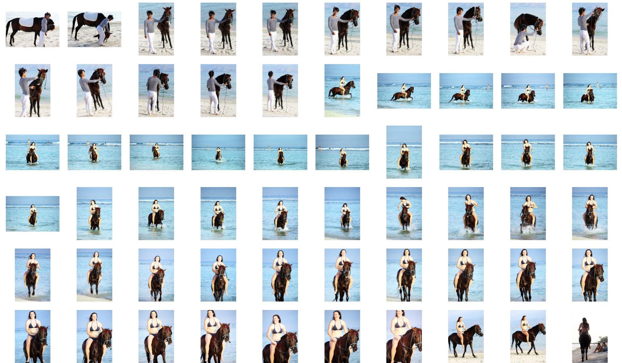 Gemma in Black Bikini Riding Bareback on Brown Pony, Part 1 - Riding.Vision