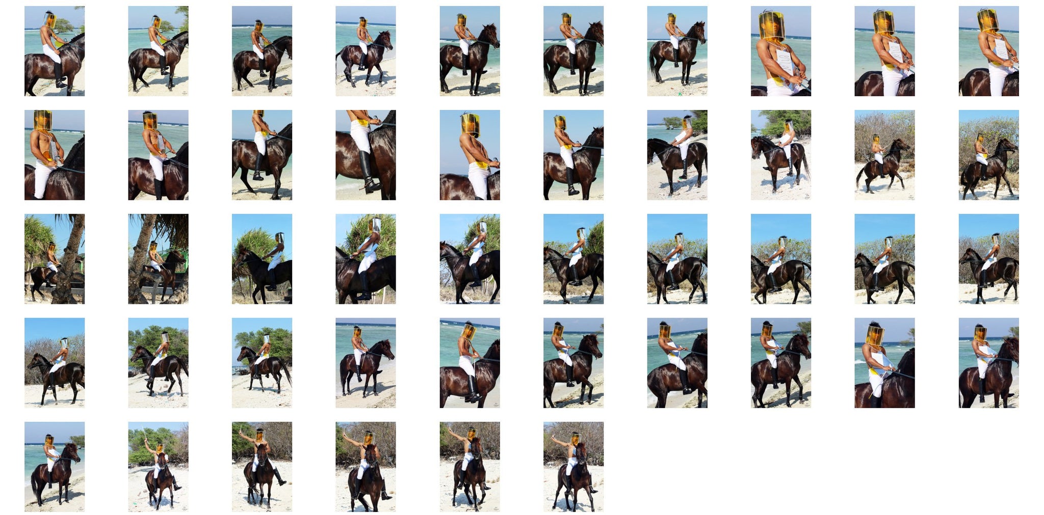 Intan in Jodhpurs Ridingboots and Lampshade Riding Bareback on Brown Horse, Part 1 - Riding.Vision