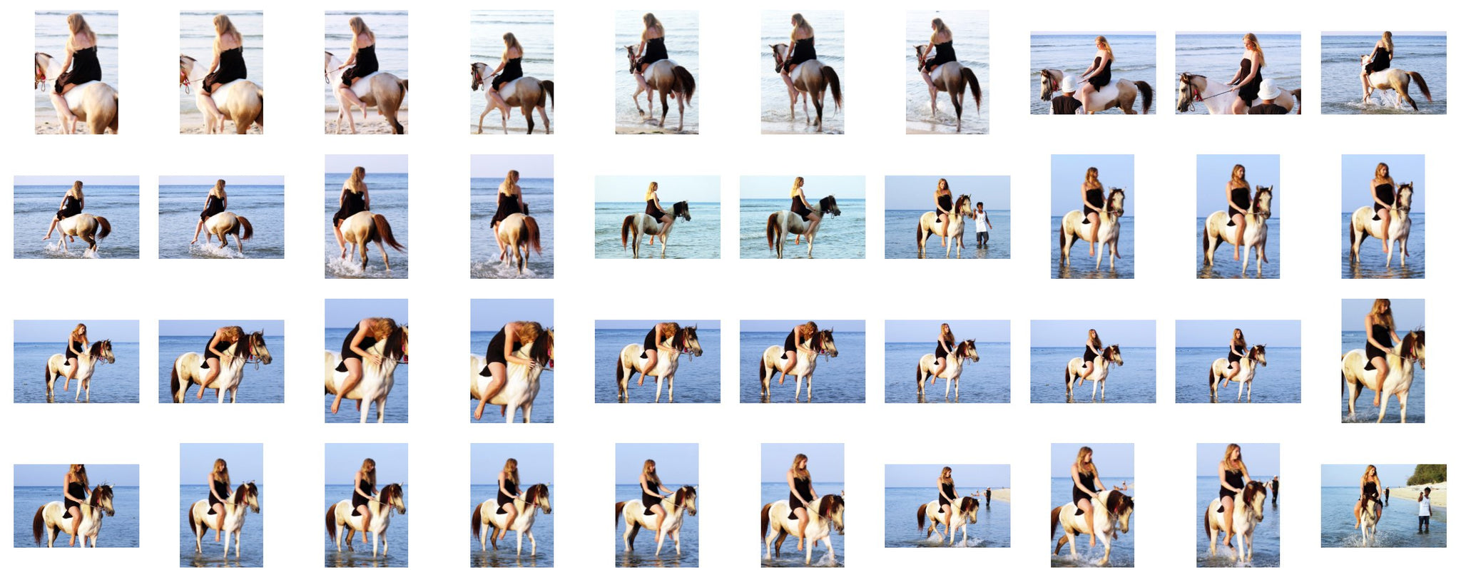 Susie in Black Skirt Riding Bareback on Buckskin Horse, Part 1 - Riding.Vision