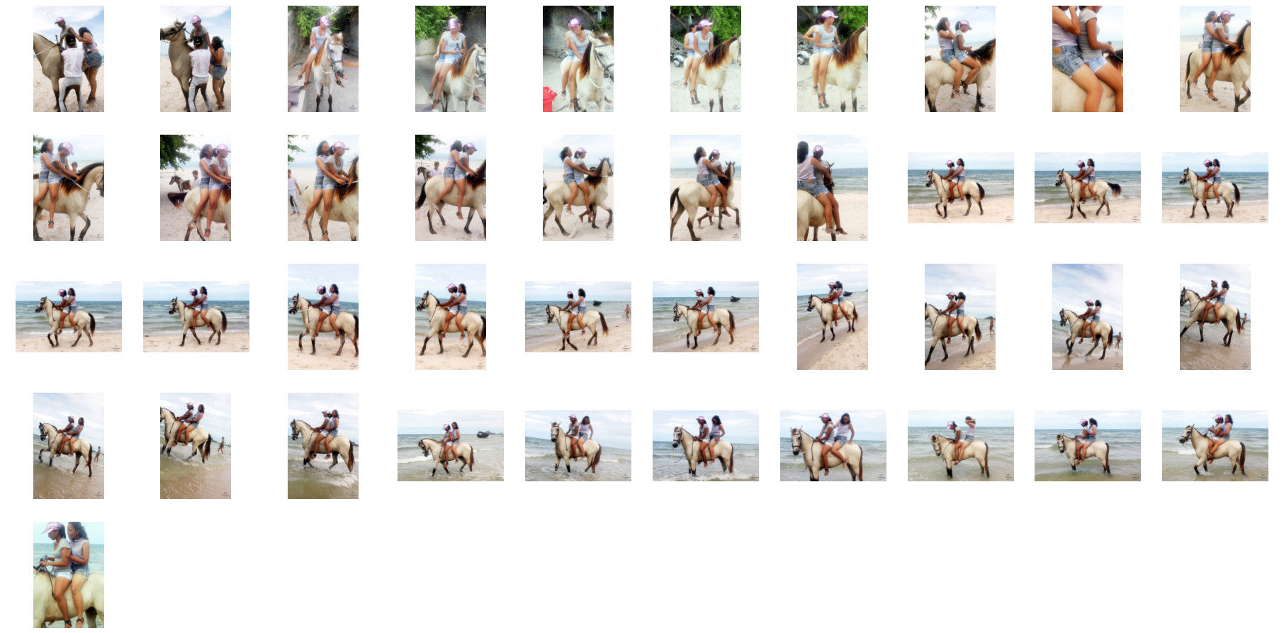 Nam and Titaporn Riding DOUBLE Bareback on Buckskin Horse, Part 1 - Riding.Vision