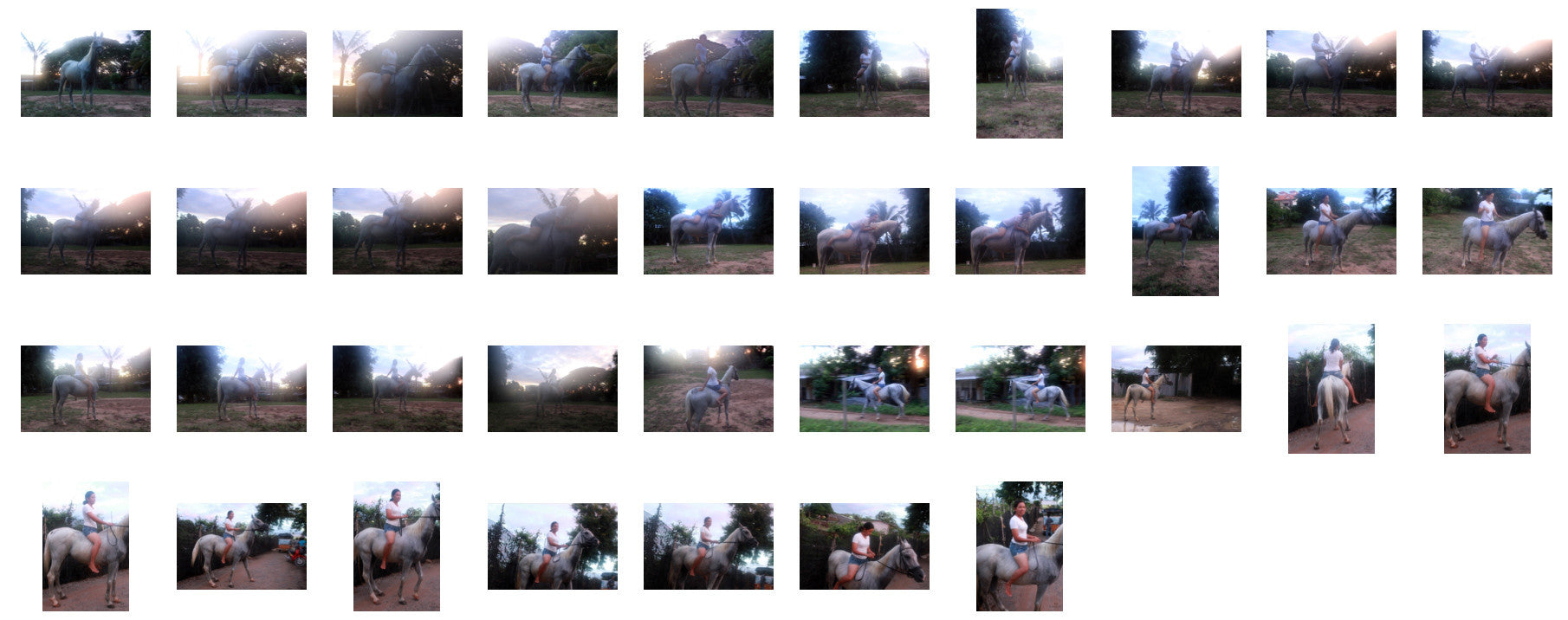 Nam in Hotpants at Dawn Bareback on White Arabian Horse - Riding.Vision