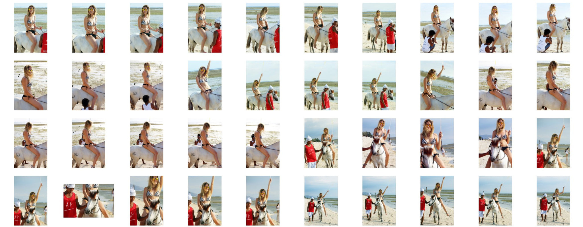 Fannie in Bikini Riding Bareback on White Pony, Part 1 - Riding.Vision