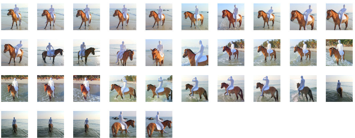 White Zentai Riding with Pad on Golden Pony, Part 1 - Riding.Vision