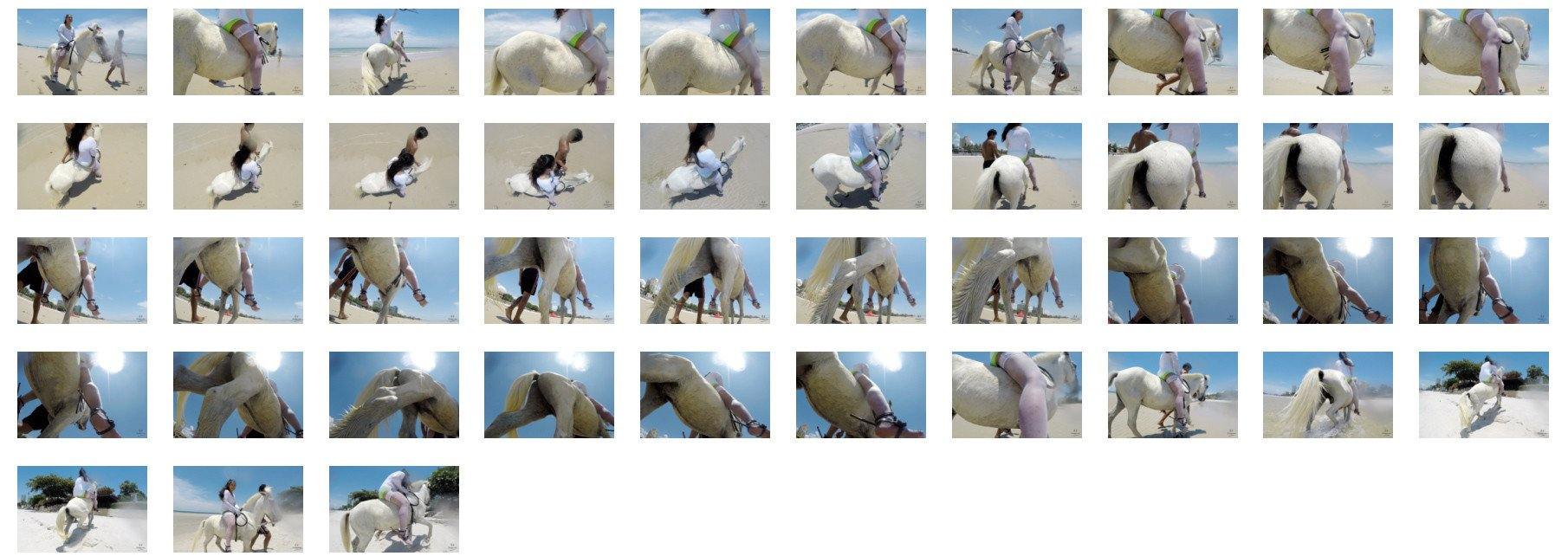Araya in Stockings Riding Bareback on White Pony, Part 1 - Riding.Vision