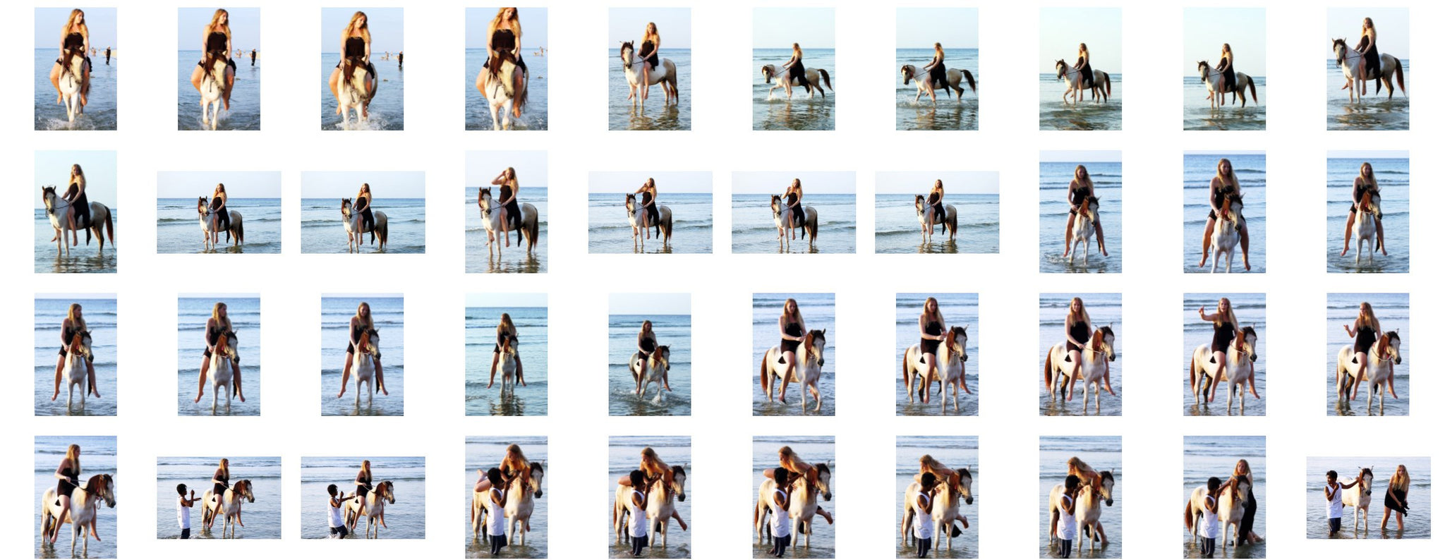 Susie in Black Skirt Riding Bareback on Buckskin Horse, Part 2 - Riding.Vision