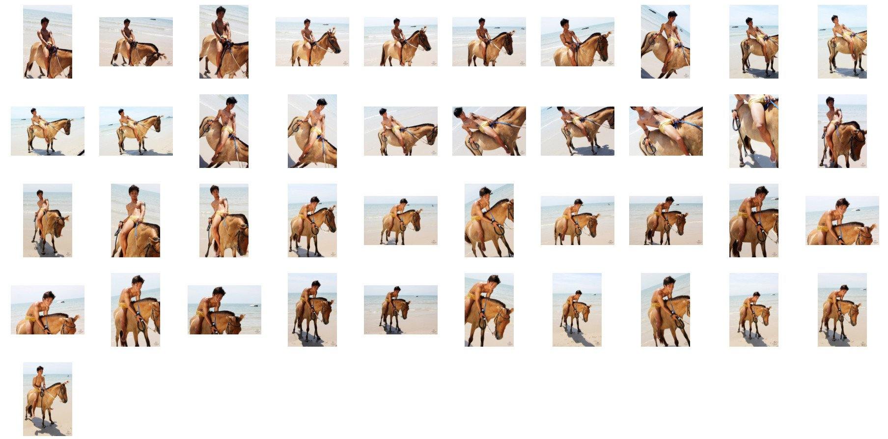 David in Golden Speedos Riding Bareback on Golden Pony, Part 2 - Riding.Vision