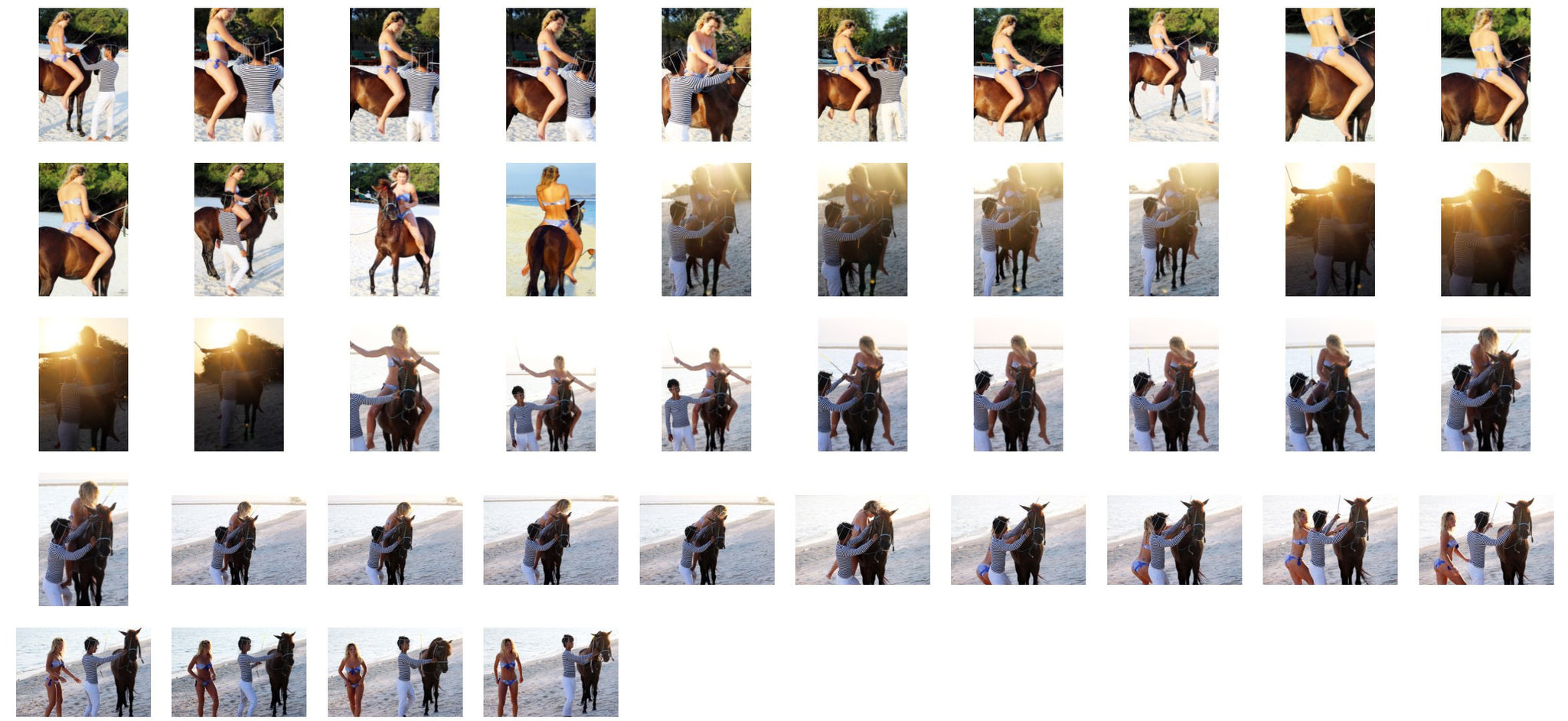 Zoe in Bikini Riding Bareback on Brown Pony, Part 2 - Riding.Vision