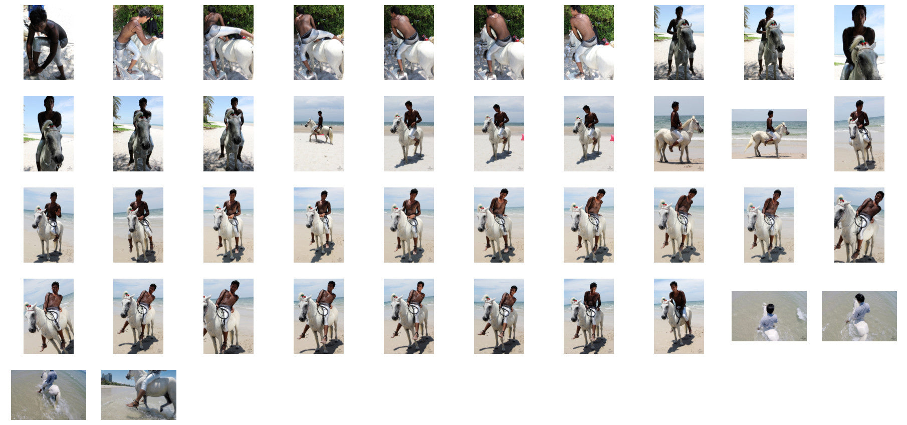 Leon in Silver Leggings and Netshirt Riding Bareback on White Pony, Part 2 - Riding.Vision