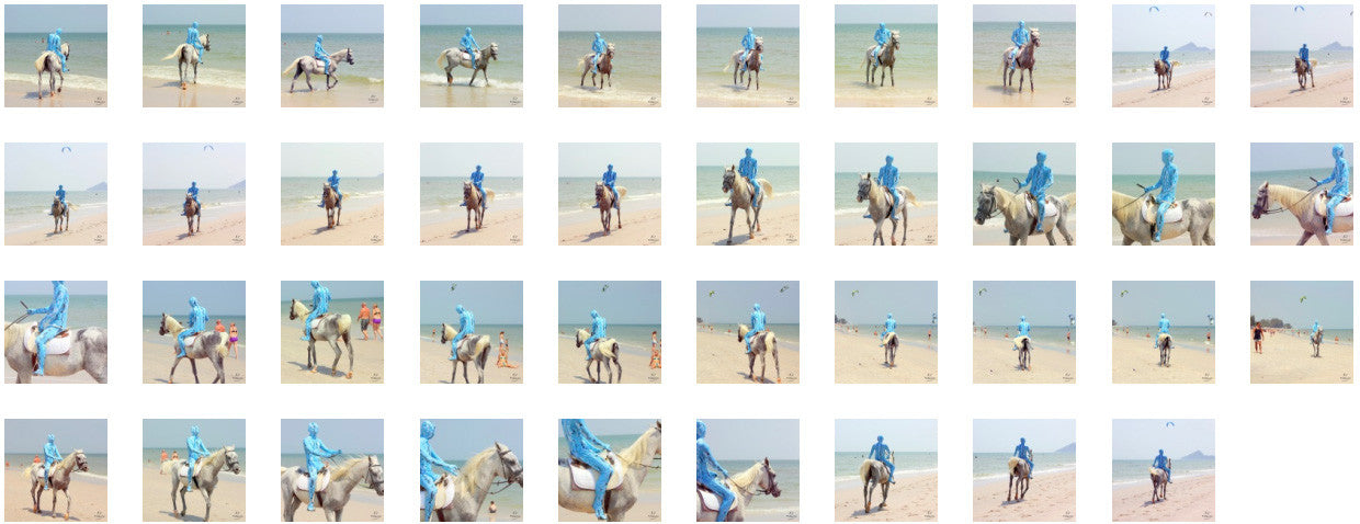 Reptile Zentai Riding with Saddle on White Arabian, Part 2 - Riding.Vision