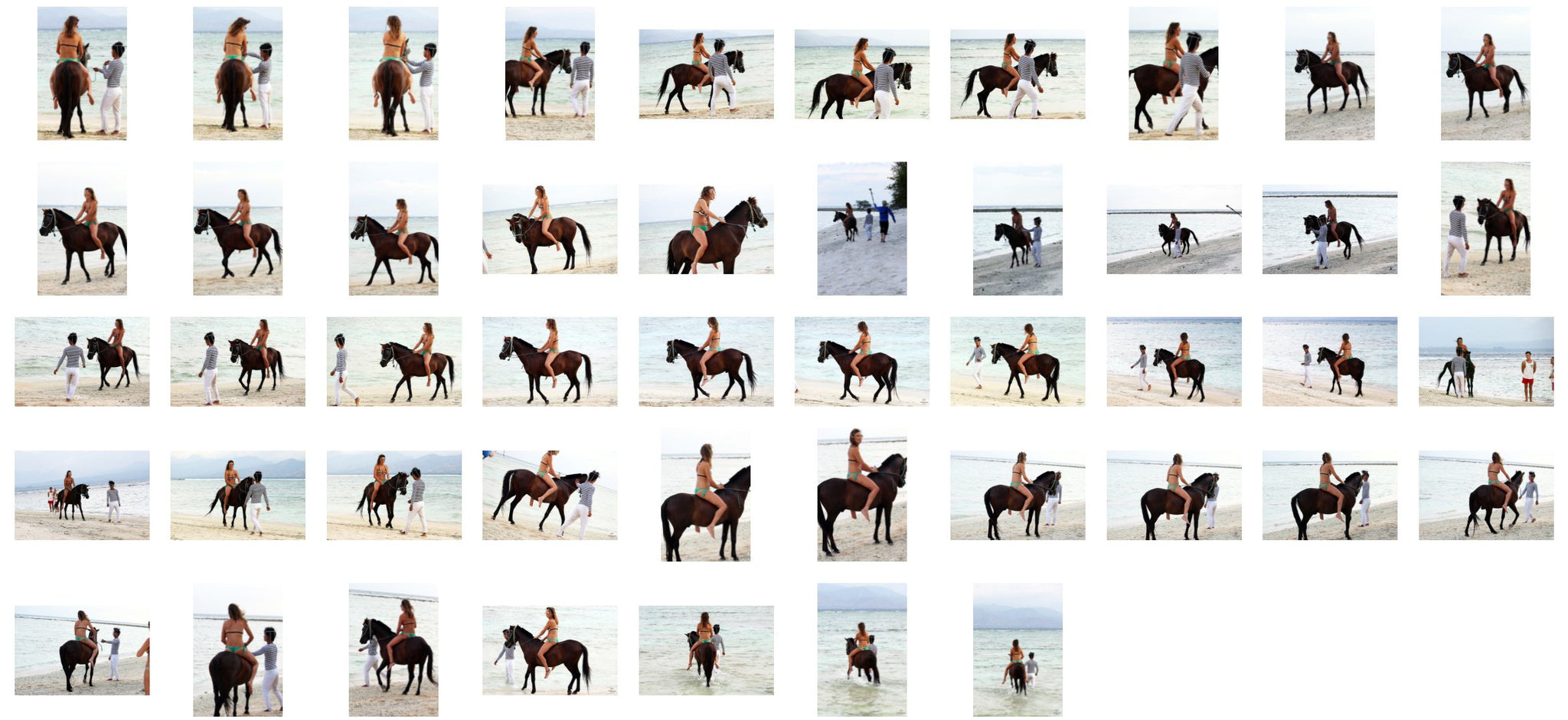 Lucie in Bikini Riding Bareback on Brown Pony, Part 2 - Riding.Vision