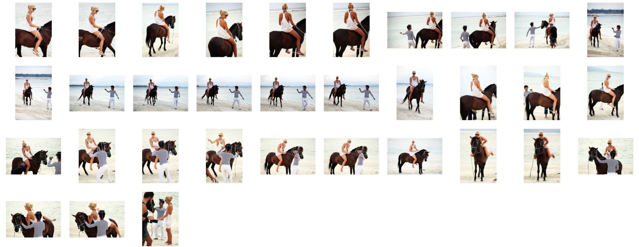 Ellie in White Skirt Riding Bareback on Brown Pony, Part 2 - Riding.Vision