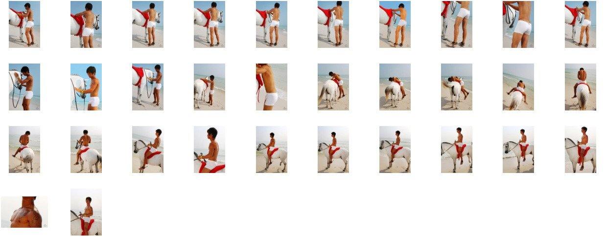 David in White Spandex Shorts Riding with Bareback Pad on White Pony, Part 3 - Riding.Vision