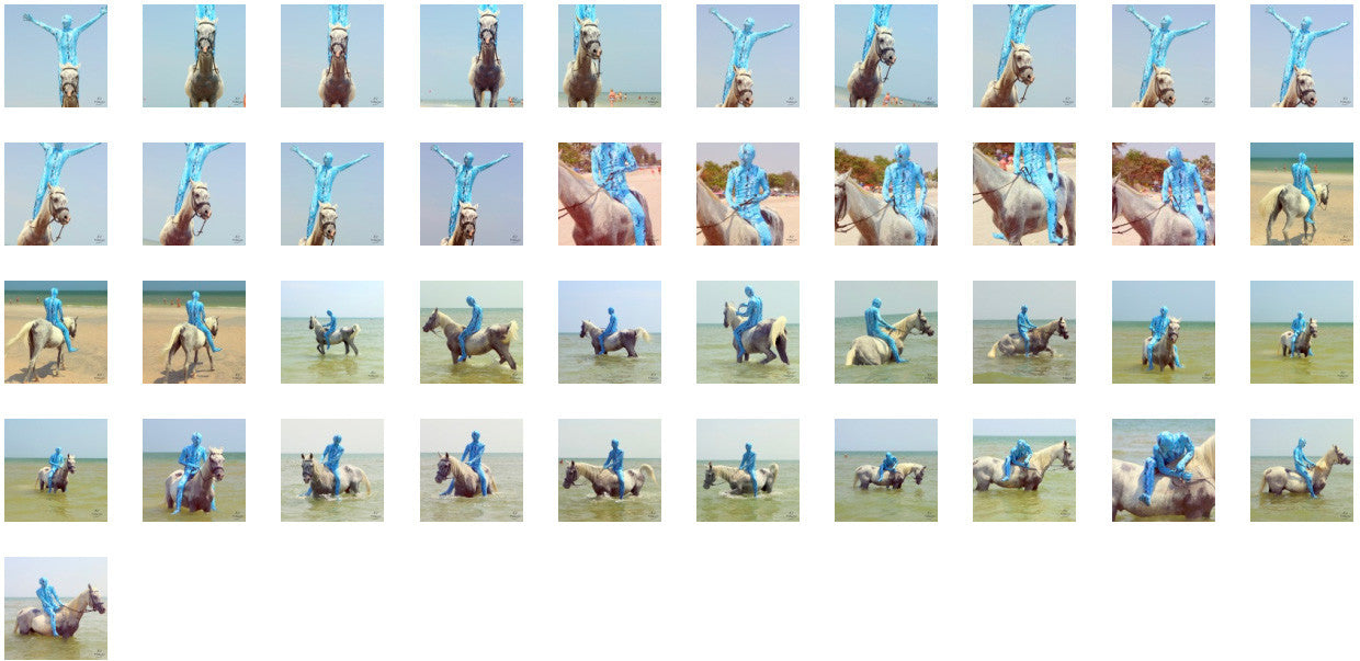 Reptile Zentai Riding Bareback on White Arabian, Part 3 - Riding.Vision