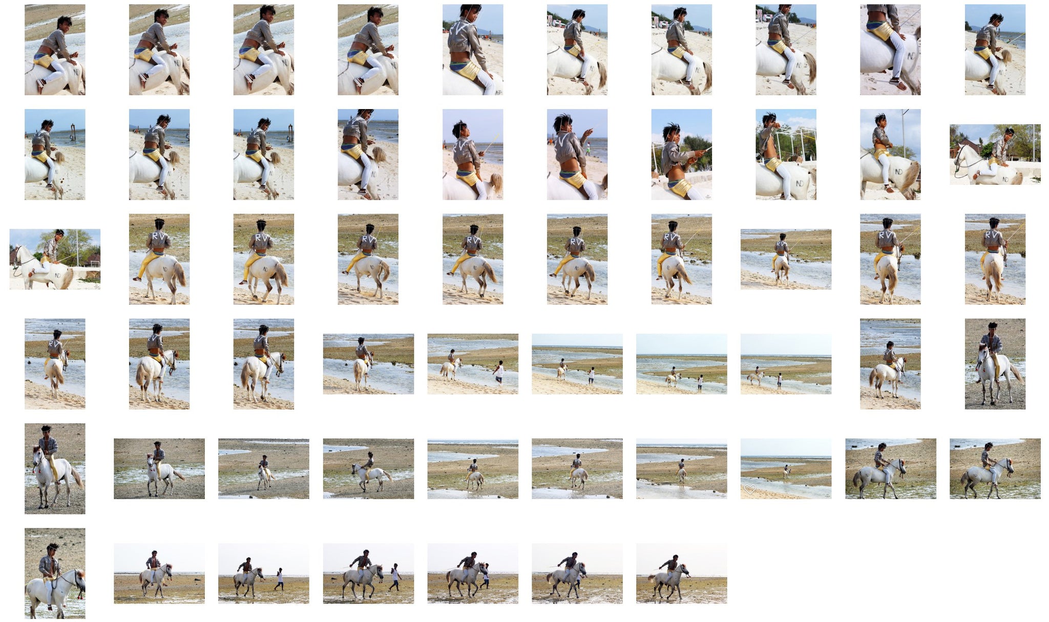 Intan in Bipolar Jodhpurs Riding Bareback on White Pony, Part 3 - Riding.Vision