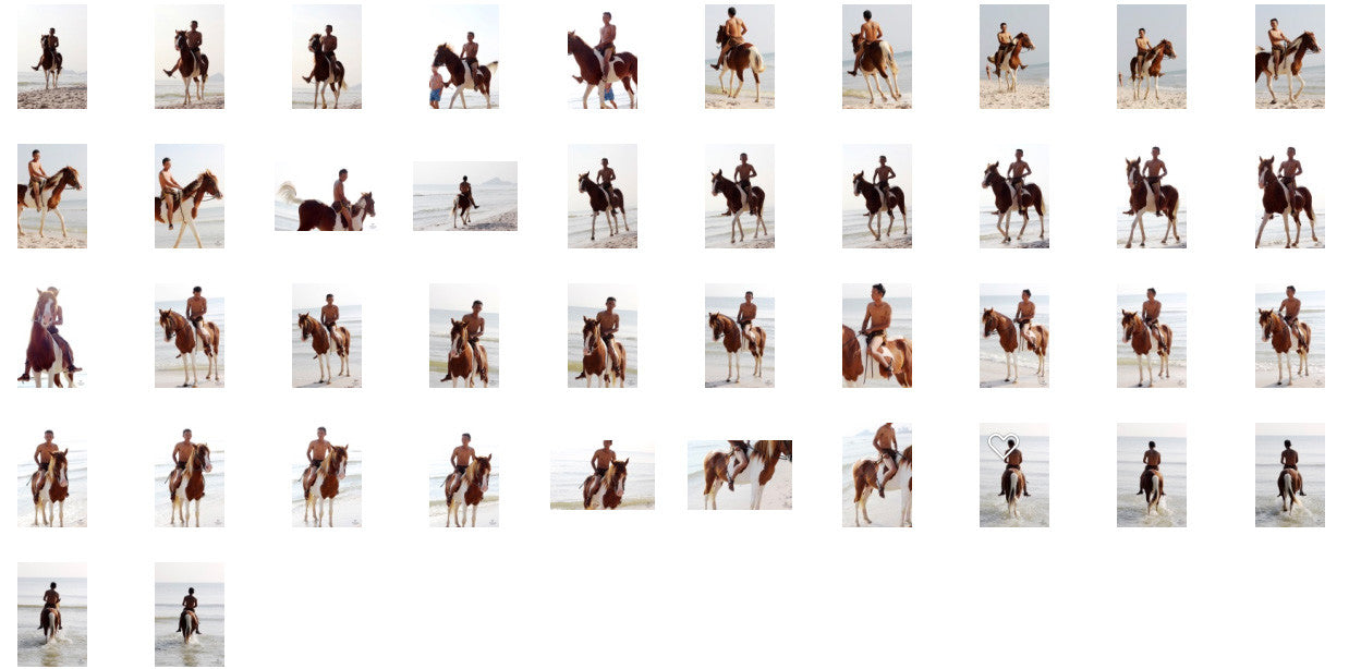 Kai in Brown Sprinter Shorts Riding Bareback on Brown-White Horse, Part 3 - Riding.Vision
