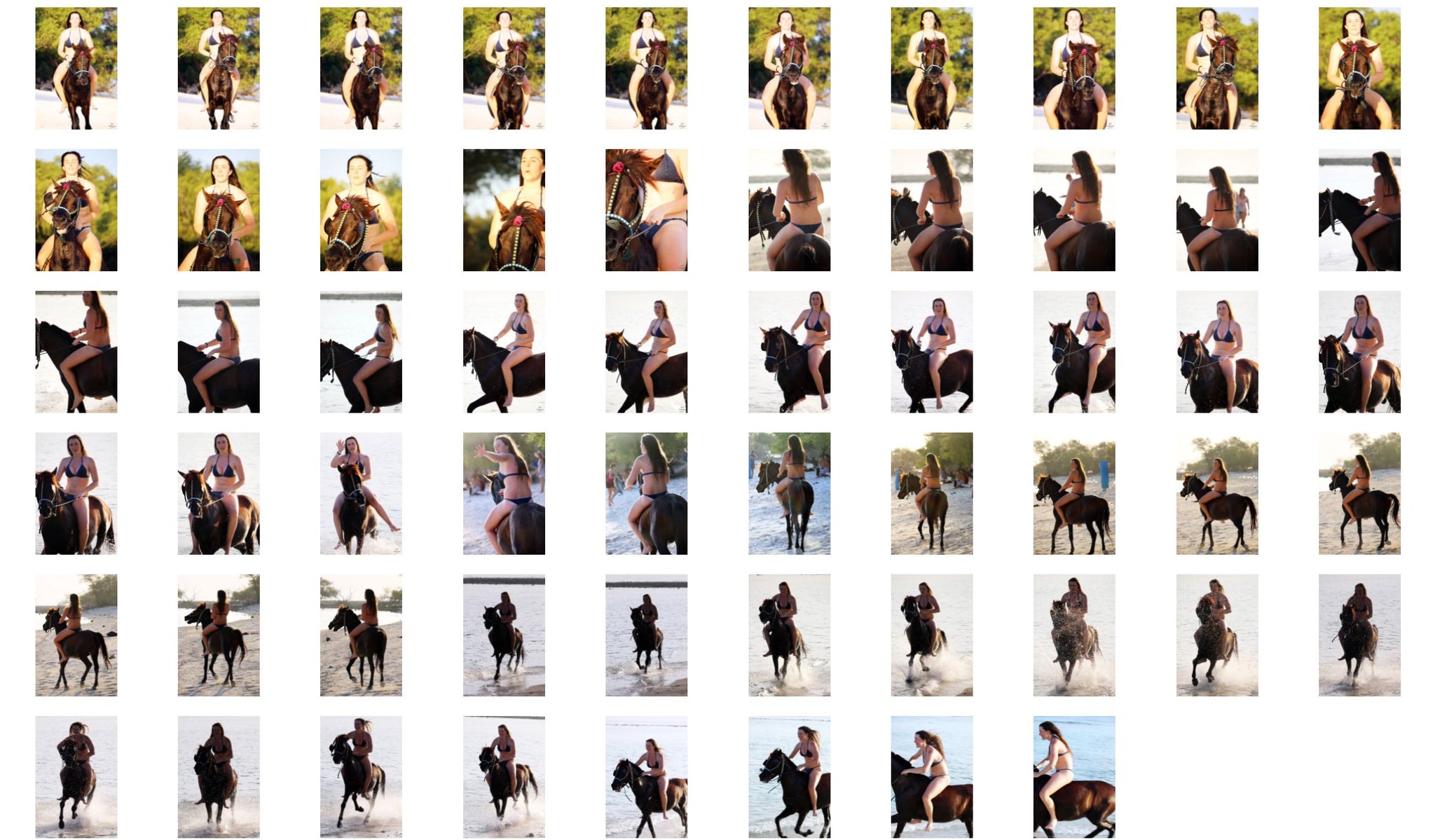 Gemma in Black Bikini Riding Bareback on Brown Pony, Part 3 - Riding.Vision