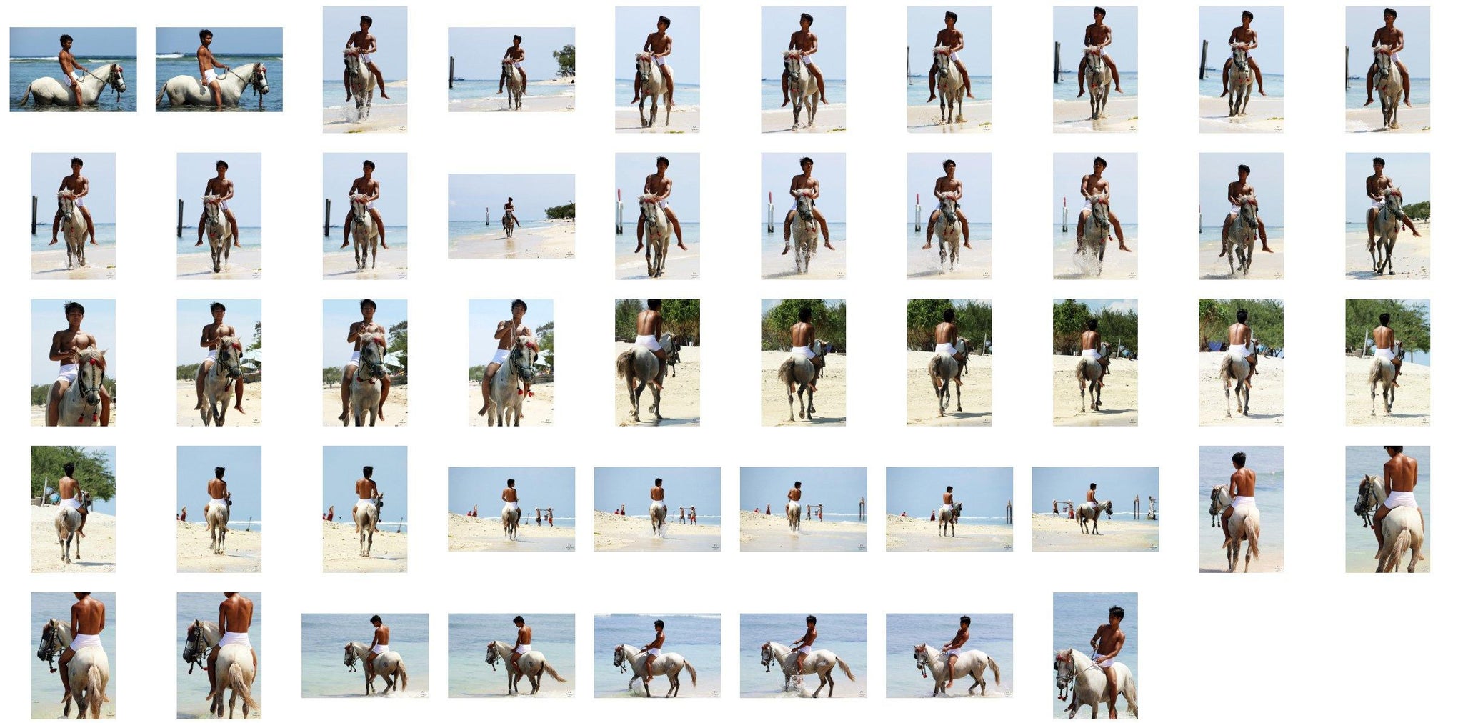 Intan in White Briefs Riding Bareback on White Pony, Part 3 - Riding.Vision