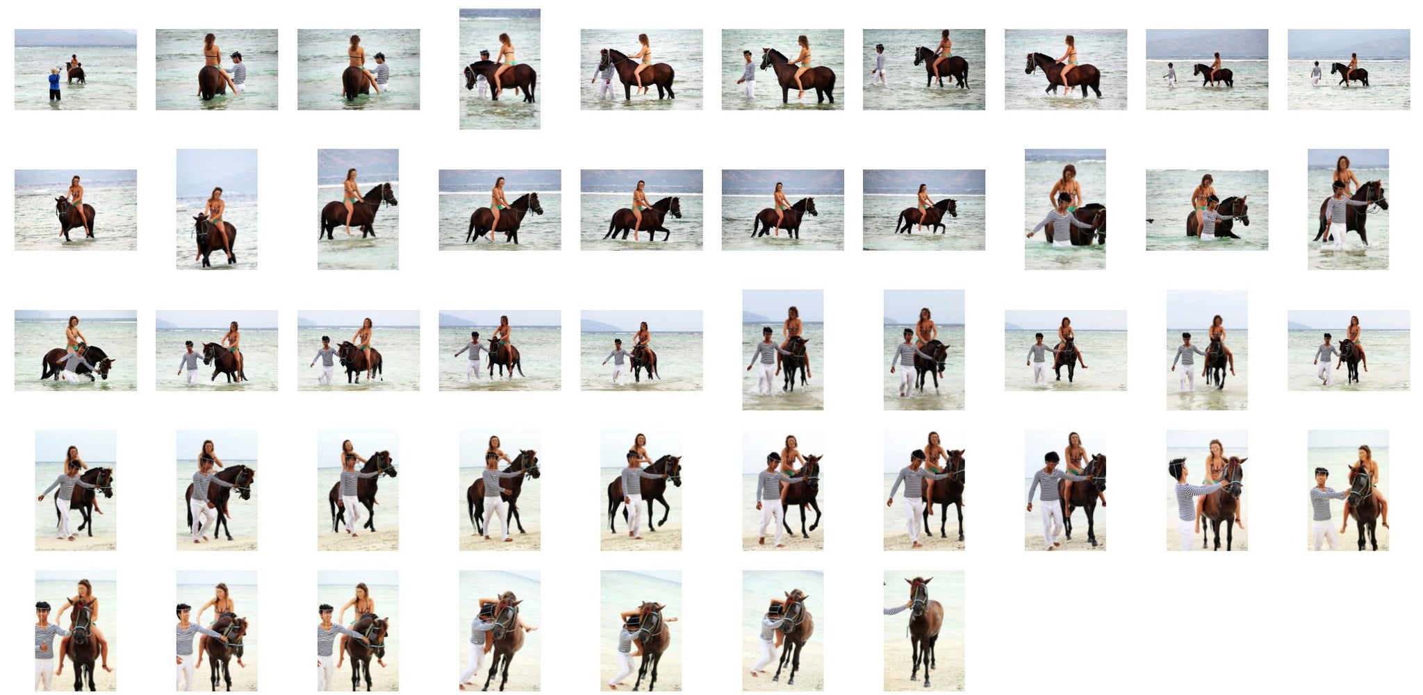 Lucie in Bikini Riding Bareback on Brown Pony, Part 3 - Riding.Vision