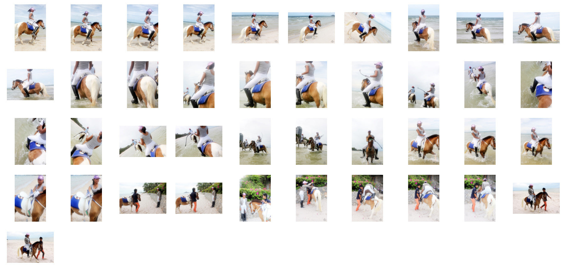 Titaporn in Jodhpurs Riding with Saddle on Brown-White Pony, Part 3 - Riding.Vision
