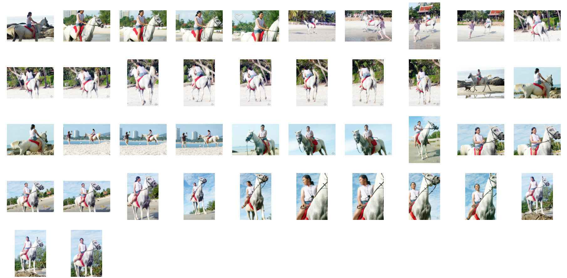 Nam in Hotpants Riding with Bareback Pad on White Arabian Horse, Part 4 - Riding.Vision