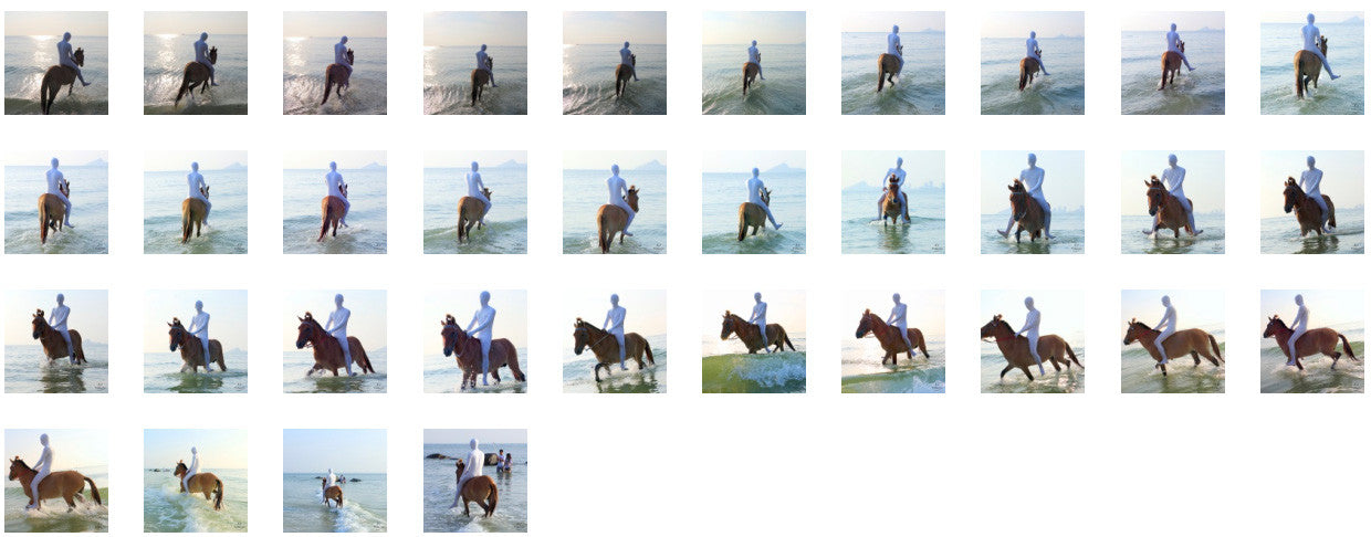 White Zentai Riding Bareback on Golden Pony, Part 4 - Riding.Vision