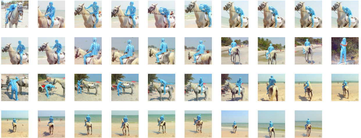 Reptile Zentai Riding with Saddle on White Arabian, Part 4 - Riding.Vision