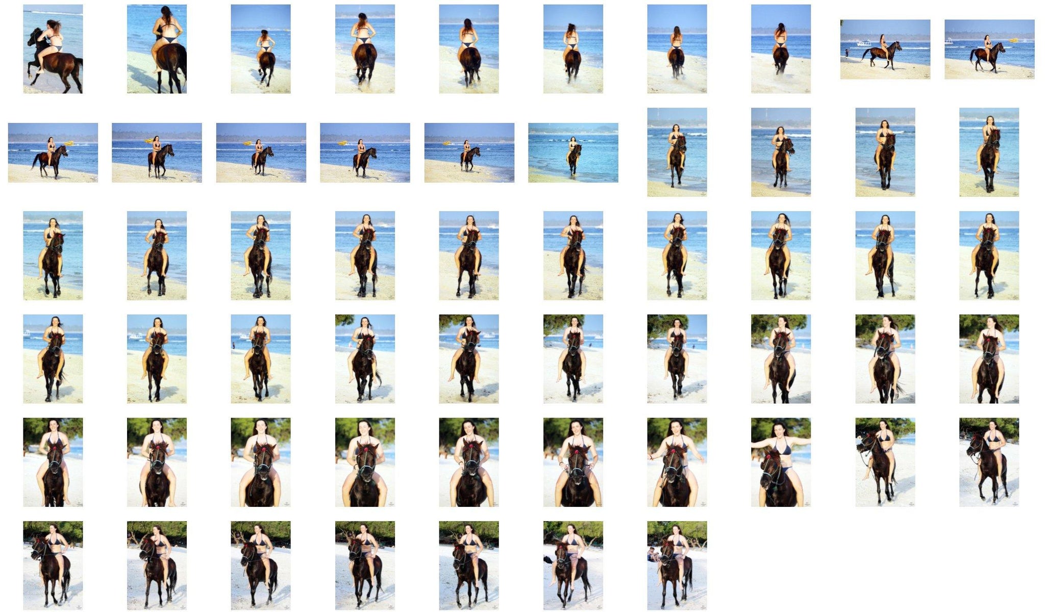 Gemma in Black Bikini Riding Bareback on Brown Pony, Part 4 - Riding.Vision