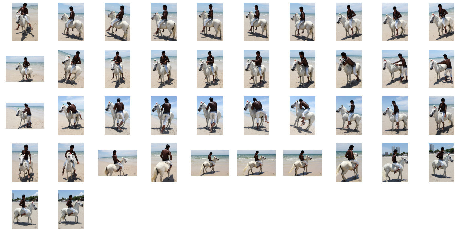 Leon in Silver Leggings and Netshirt Riding Bareback on White Pony, Part 4 - Riding.Vision