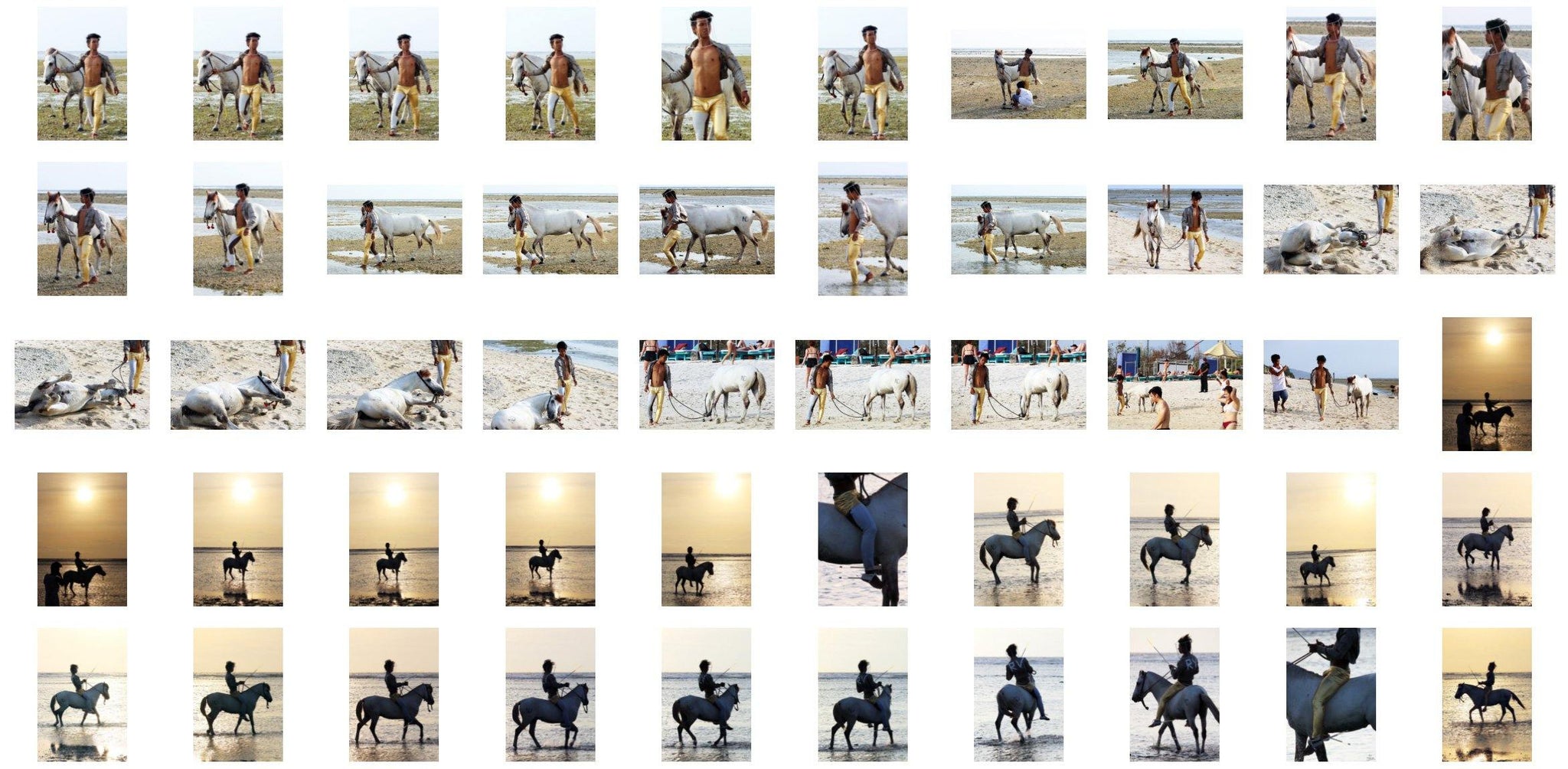 Intan in Bipolar Jodhpurs Riding Bareback on White Pony, Part 5 - Riding.Vision