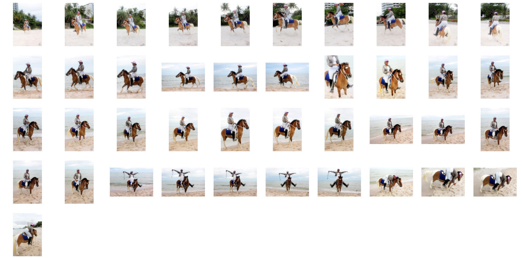 Titaporn in Jodhpurs Riding with Saddle on Brown-White Pony, Part 5 - Riding.Vision