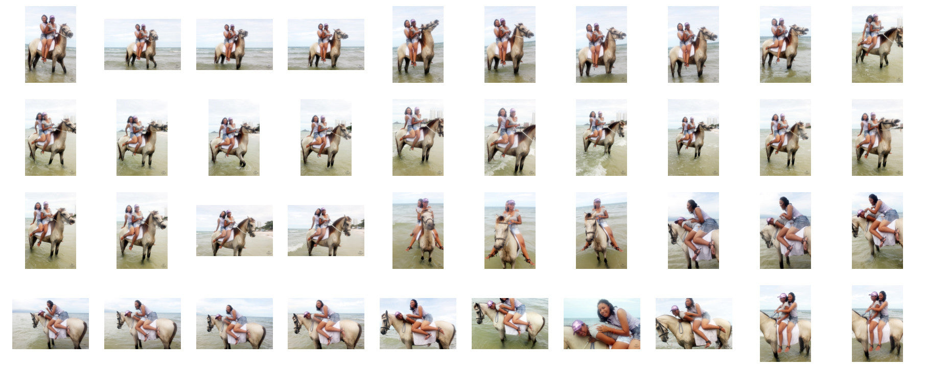 Nam and Titaporn Riding DOUBLE Bareback on Buckskin Horse, Part 5 - Riding.Vision