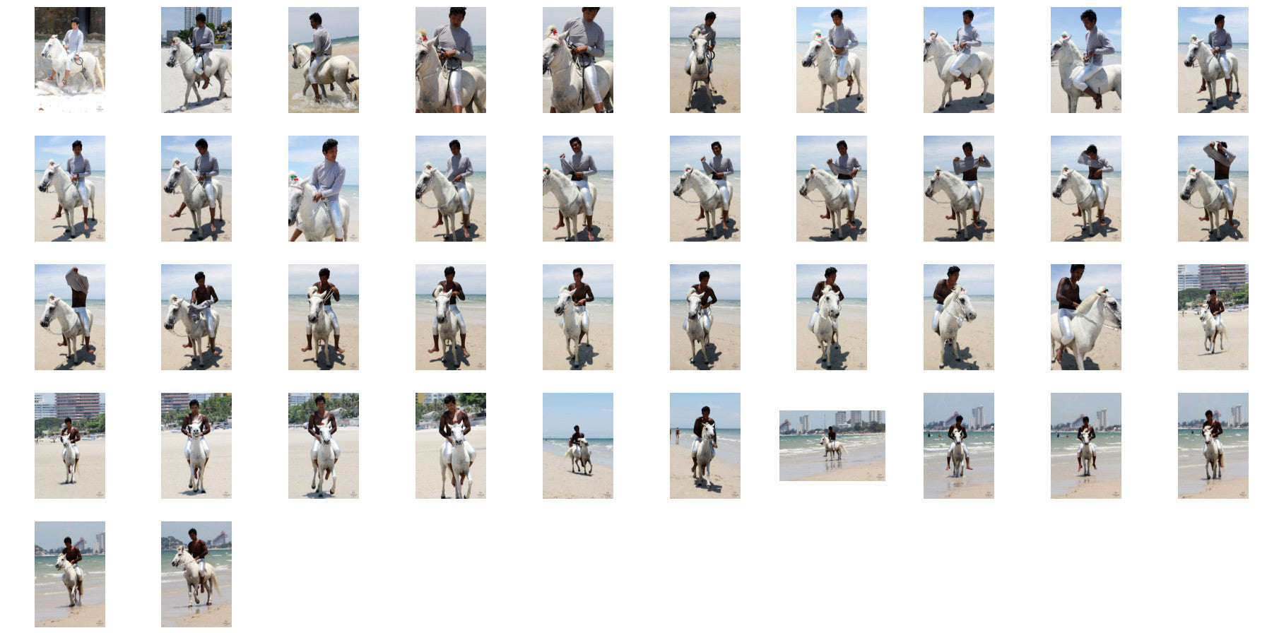 Leon in Silver Leggings and Netshirt Riding Bareback on White Pony, Part 8 - Riding.Vision