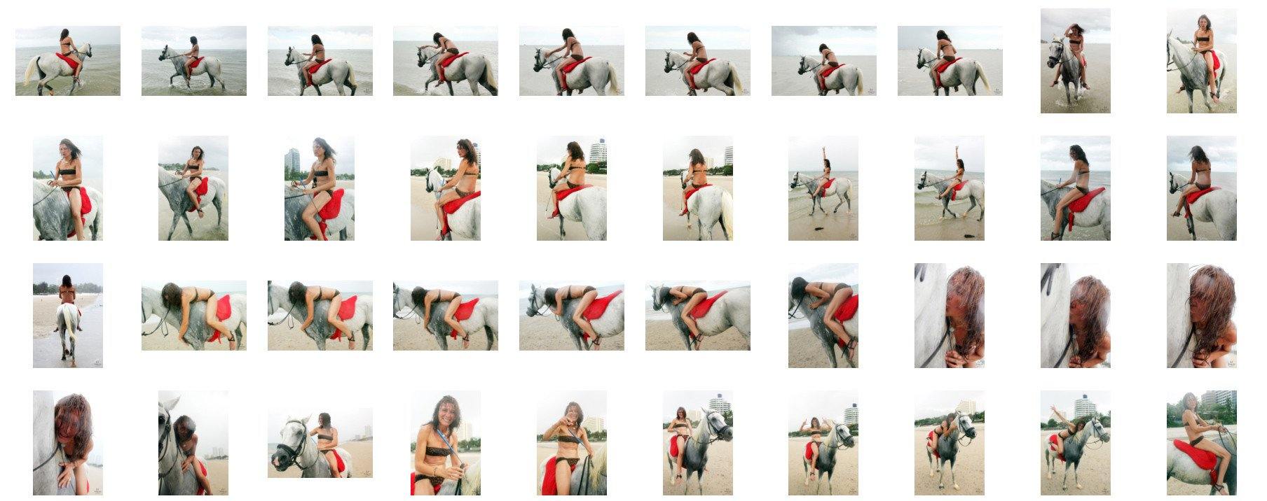 Claire in Bikini Riding Bareback on White Arabian Horse, Part 4 - Riding.Vision