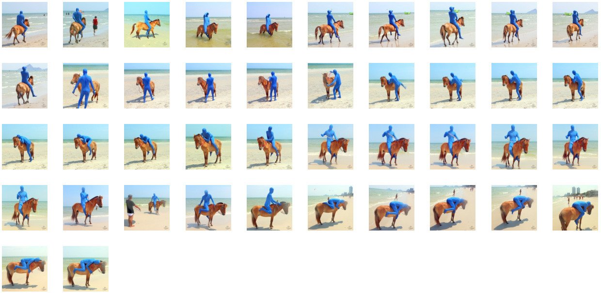 Blue Zentai Riding Bareback on Golden Pony, Part 1 - Riding.Vision