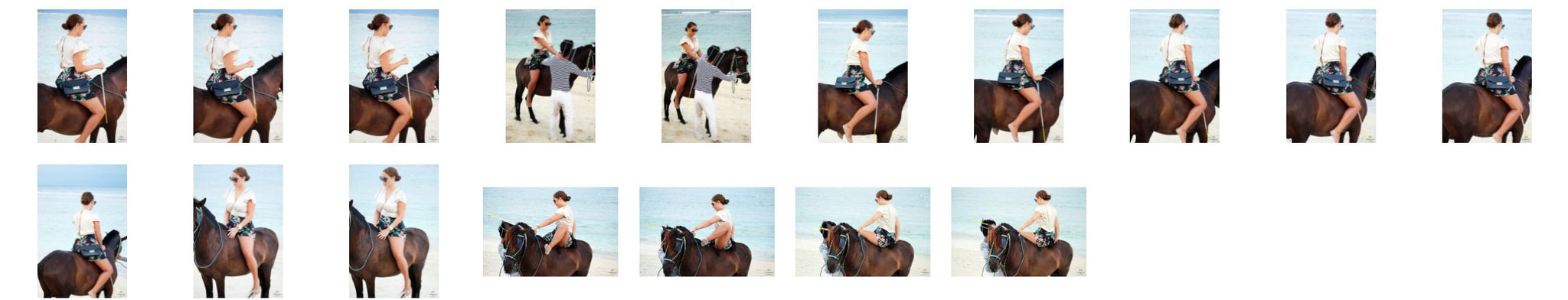 Liz in Skirt with Handbag Riding Bareback on Brown Pony - Riding.Vision