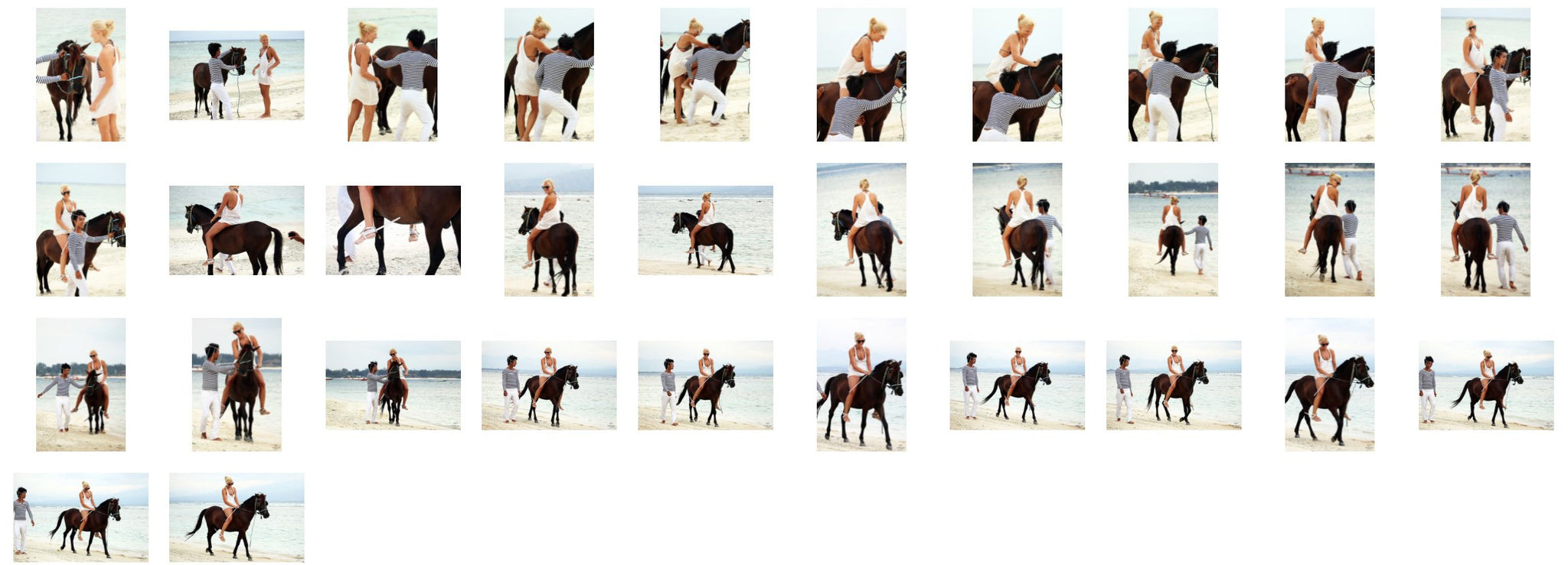 Ellie in White Skirt Riding Bareback on Brown Pony, Part 1 - Riding.Vision
