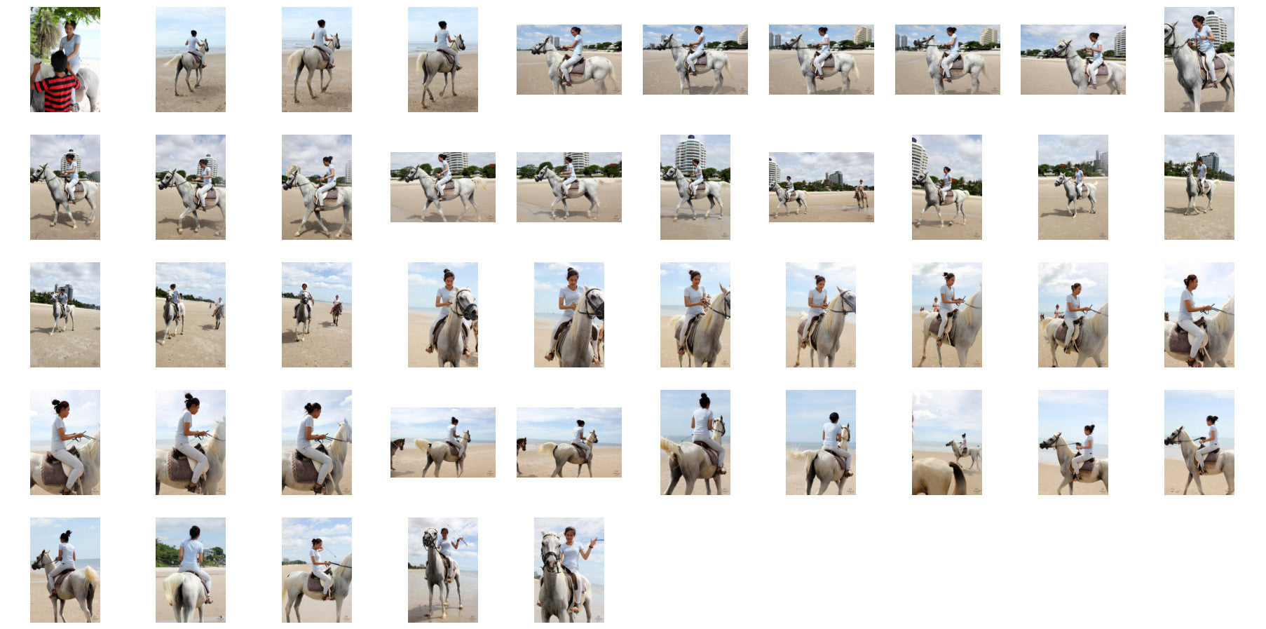 Som in Jodhpurs Riding with Saddle on White Arabian Horse, Part 1 - Riding.Vision