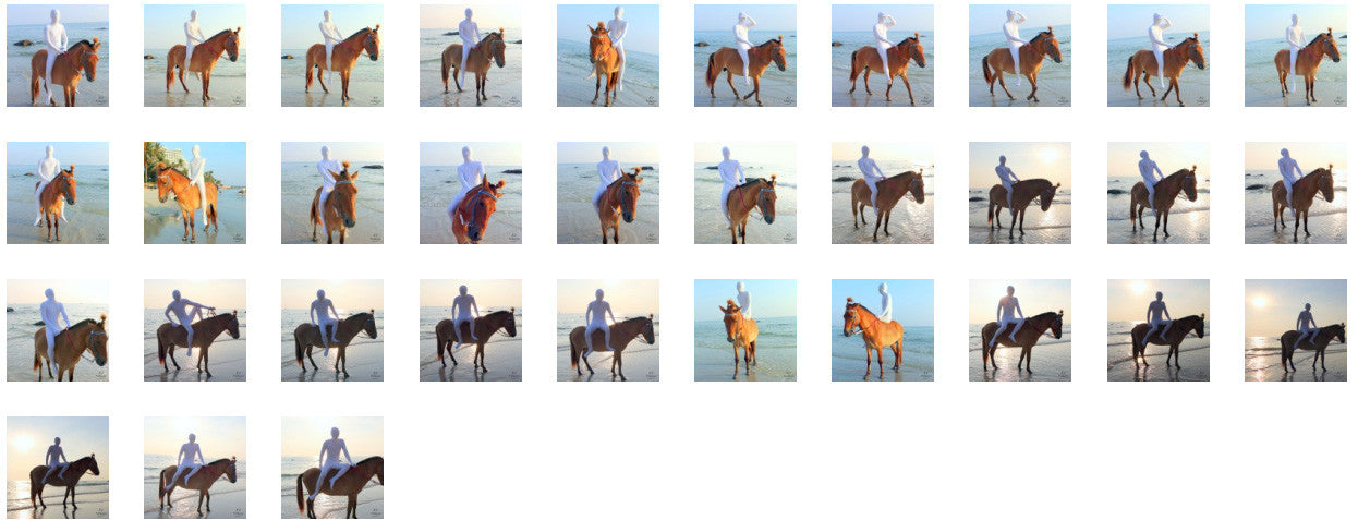 White Zentai Riding Bareback on Golden Pony, Part 1 - Riding.Vision