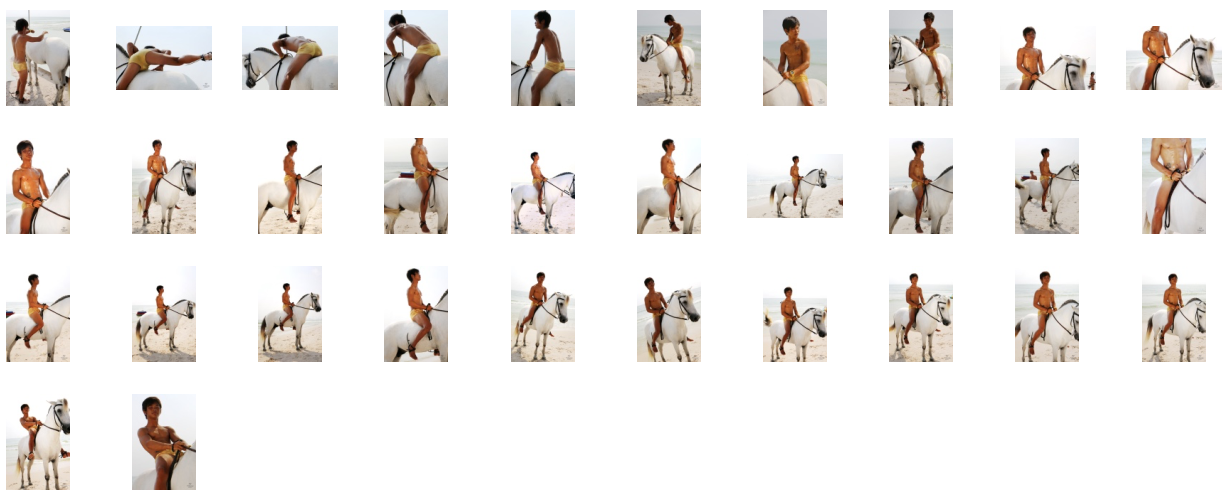David in Golden Lycra Shorts Riding Bareback on White Pony, Part 1 - Riding.Vision