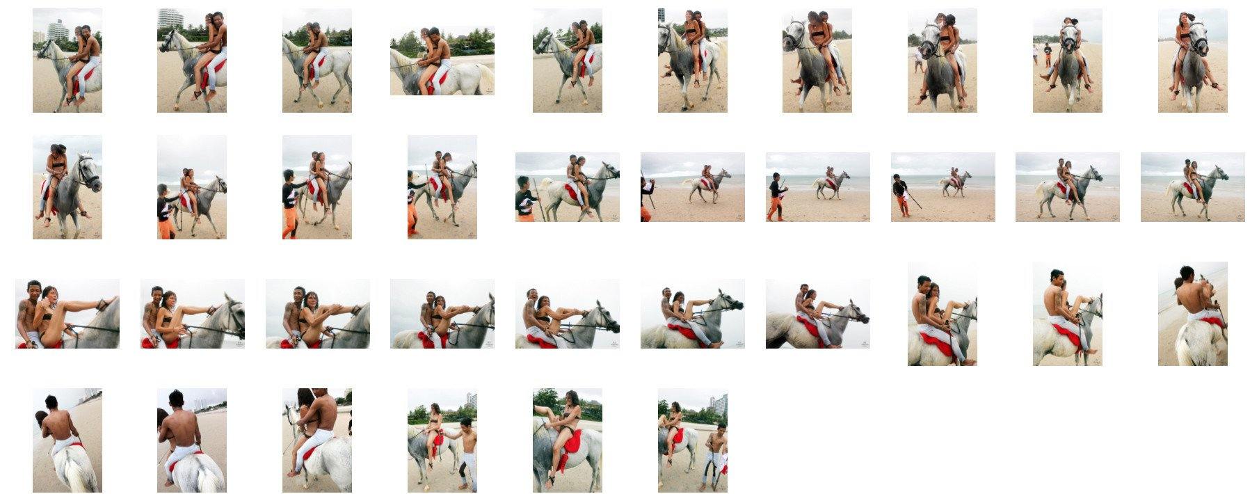 Claire and Thaksin Riding DOUBLE Bareback on White Arabian Horse, Part 2 - Riding.Vision