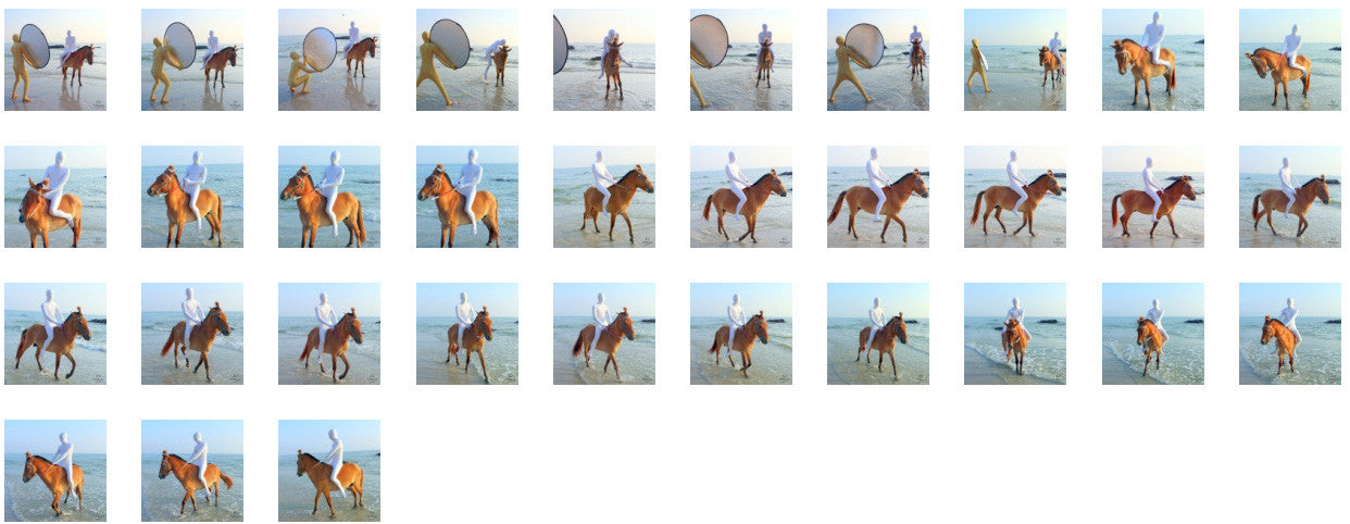 White Zentai Riding Bareback on Golden Pony, Part 2 - Riding.Vision